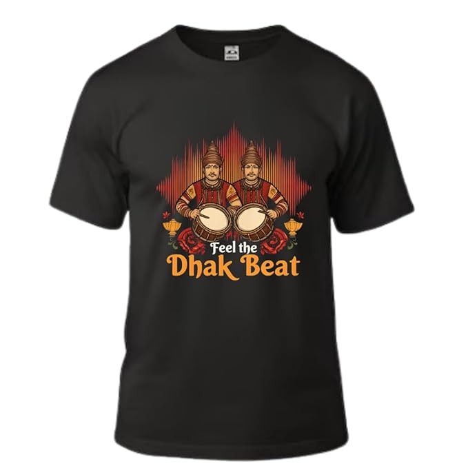 Durga Puja Festival Graphic T-Shirt, Unisex Cotton